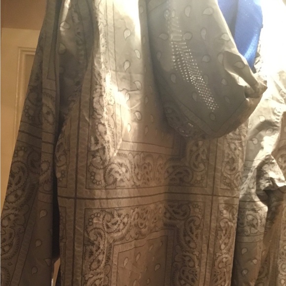 🆕 NBA TAG ZIPWAY NYK GRAY BANDANA PRINT JACKET 🆕🆕SIZE XL NEW YORK - Picture 11 of 15